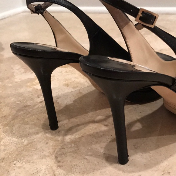 Black Slingback Peep Toe Jimmy Choo Medium Heels - Picture 3 of 4